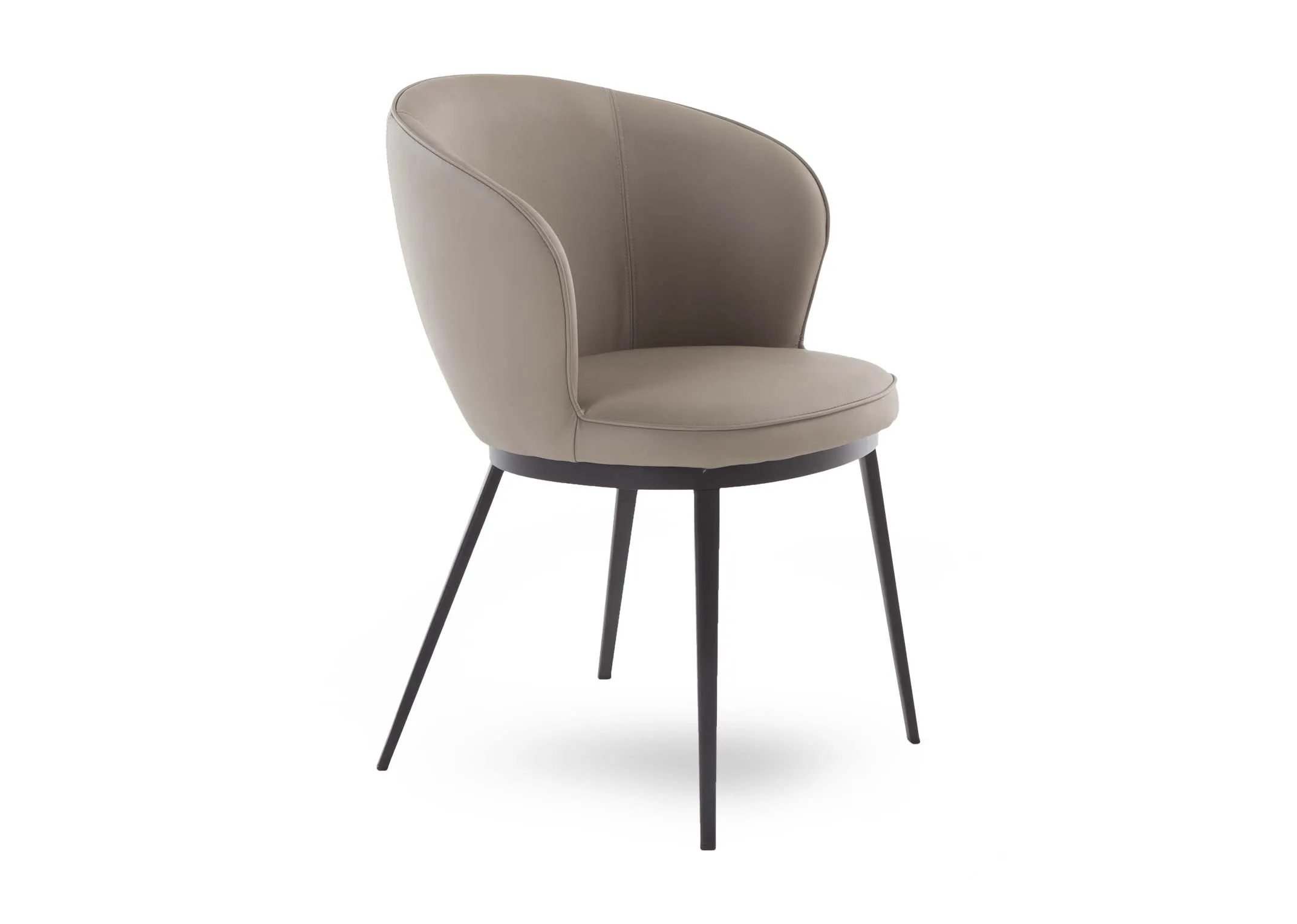 Taupe Faux Leather Carver Dining Chair - Gain