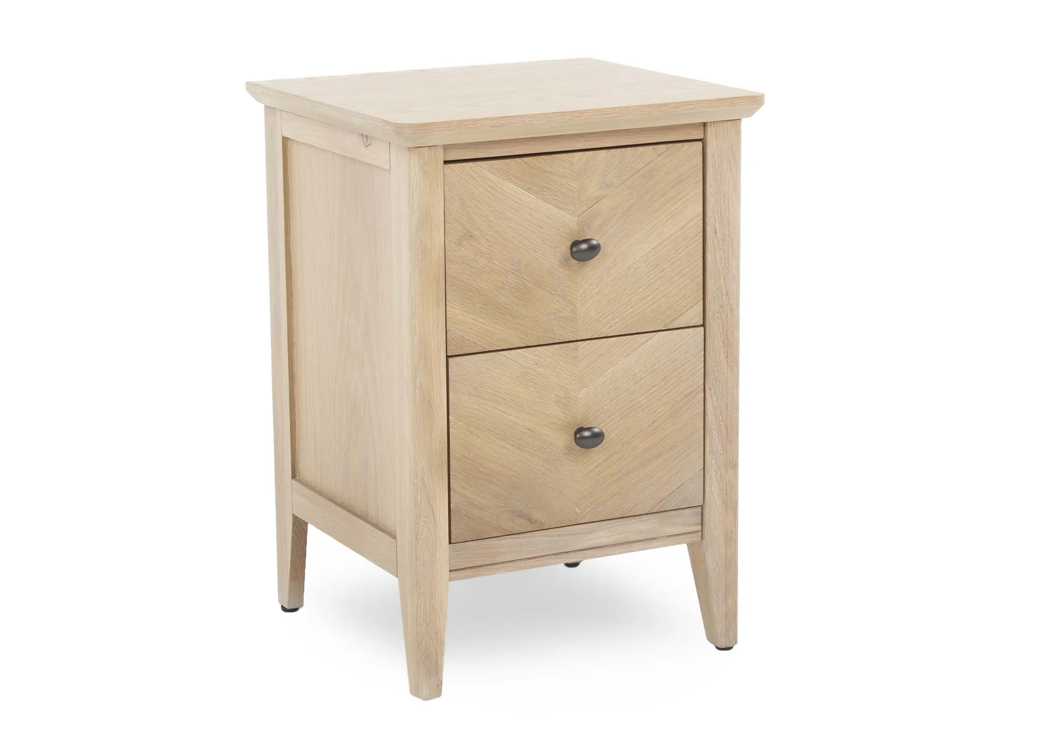 2 Drawer Oak & Pine Locker - Chevron