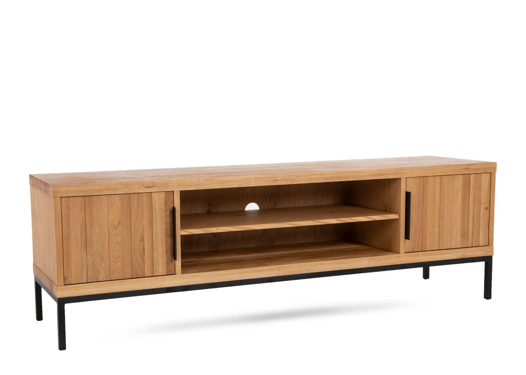 Medium 2 Door Oak TV Unit - Renvyle