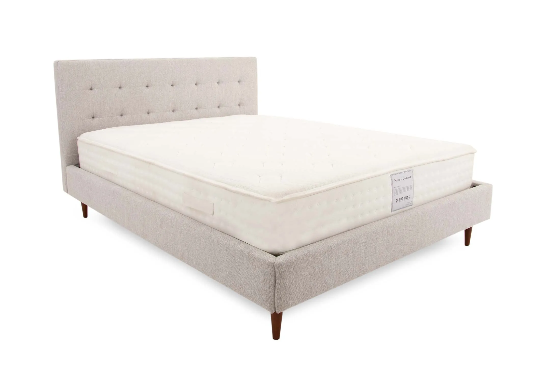 Super King (6ft) Silver Fabric Bed Frame - Cairo