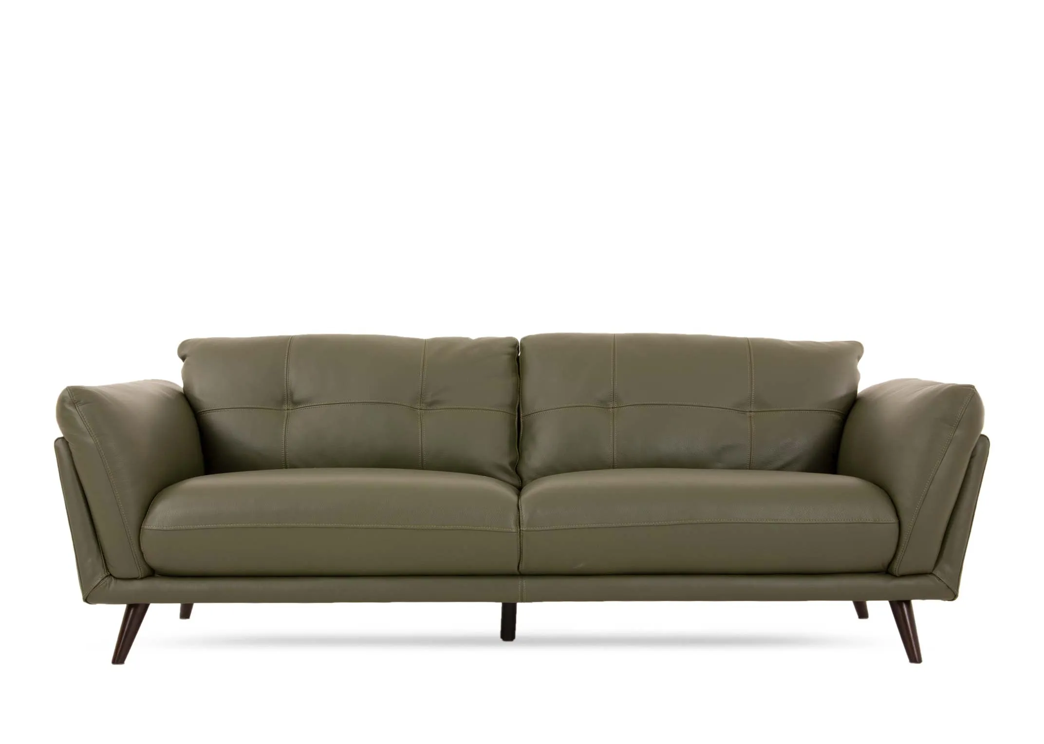 Seater Green Leather Sofa Toscana