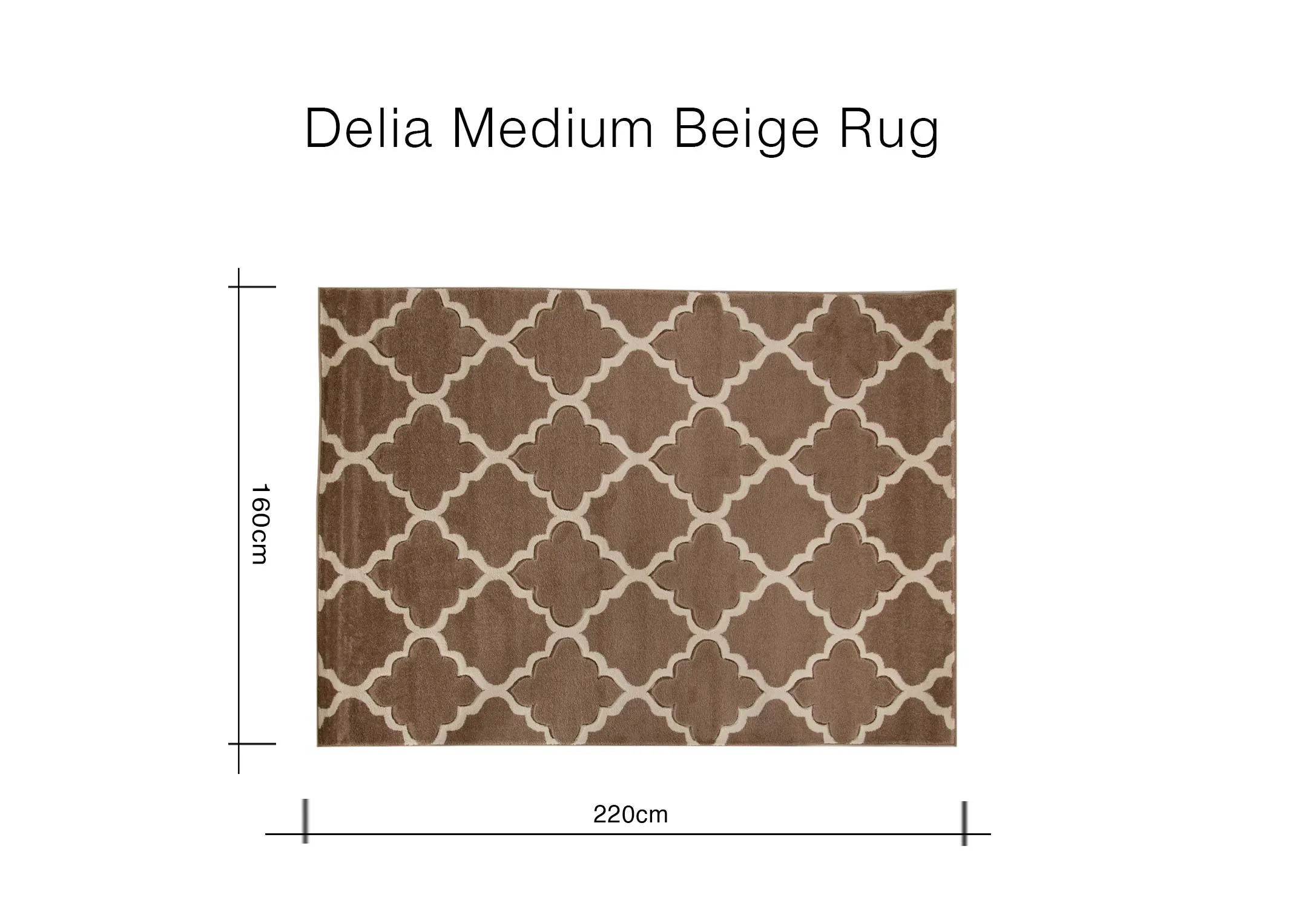 A medium Delia rug with 220cm x 160cm