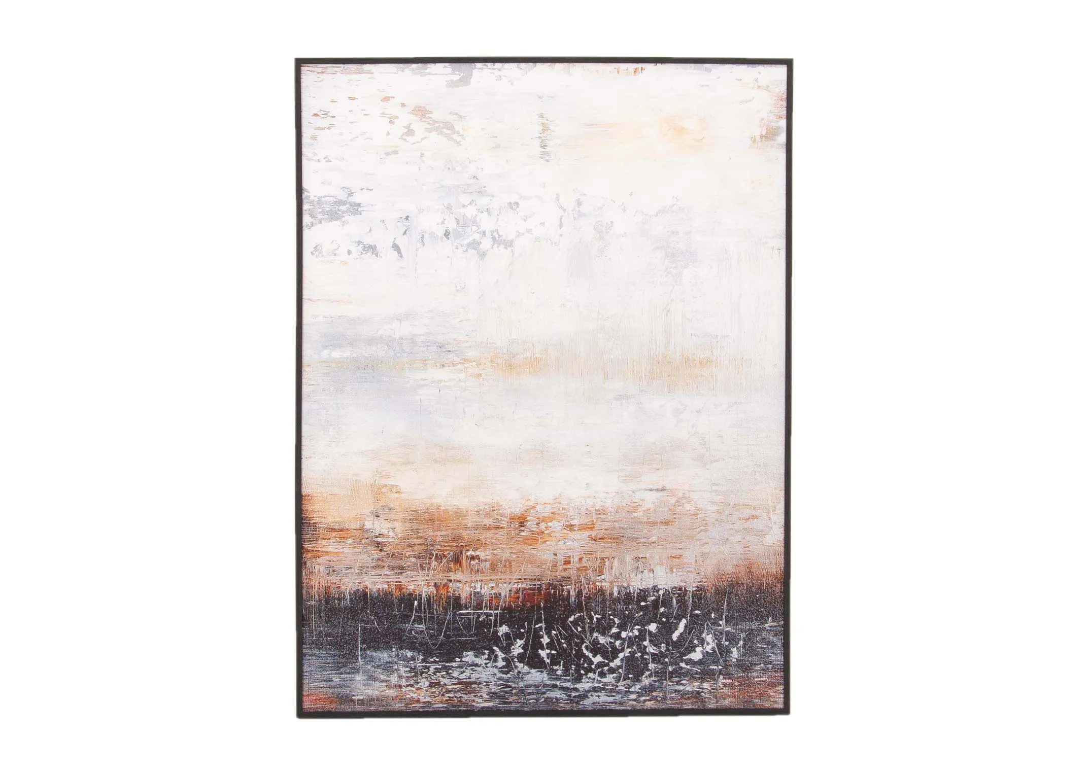 A rectangular canvas of white and brown landscape from EZ Livings fearless range. Front view