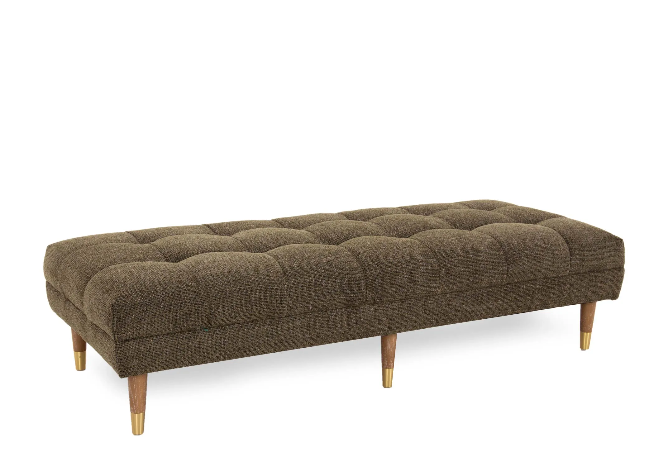 Green Fabric Footstool - Grace