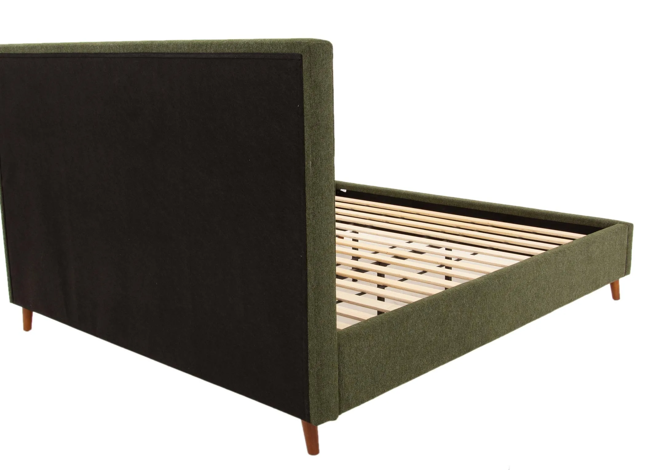 A dimension image of the Ebony green 4ft6 Bedframe with 152cm x 213cm x 130cm