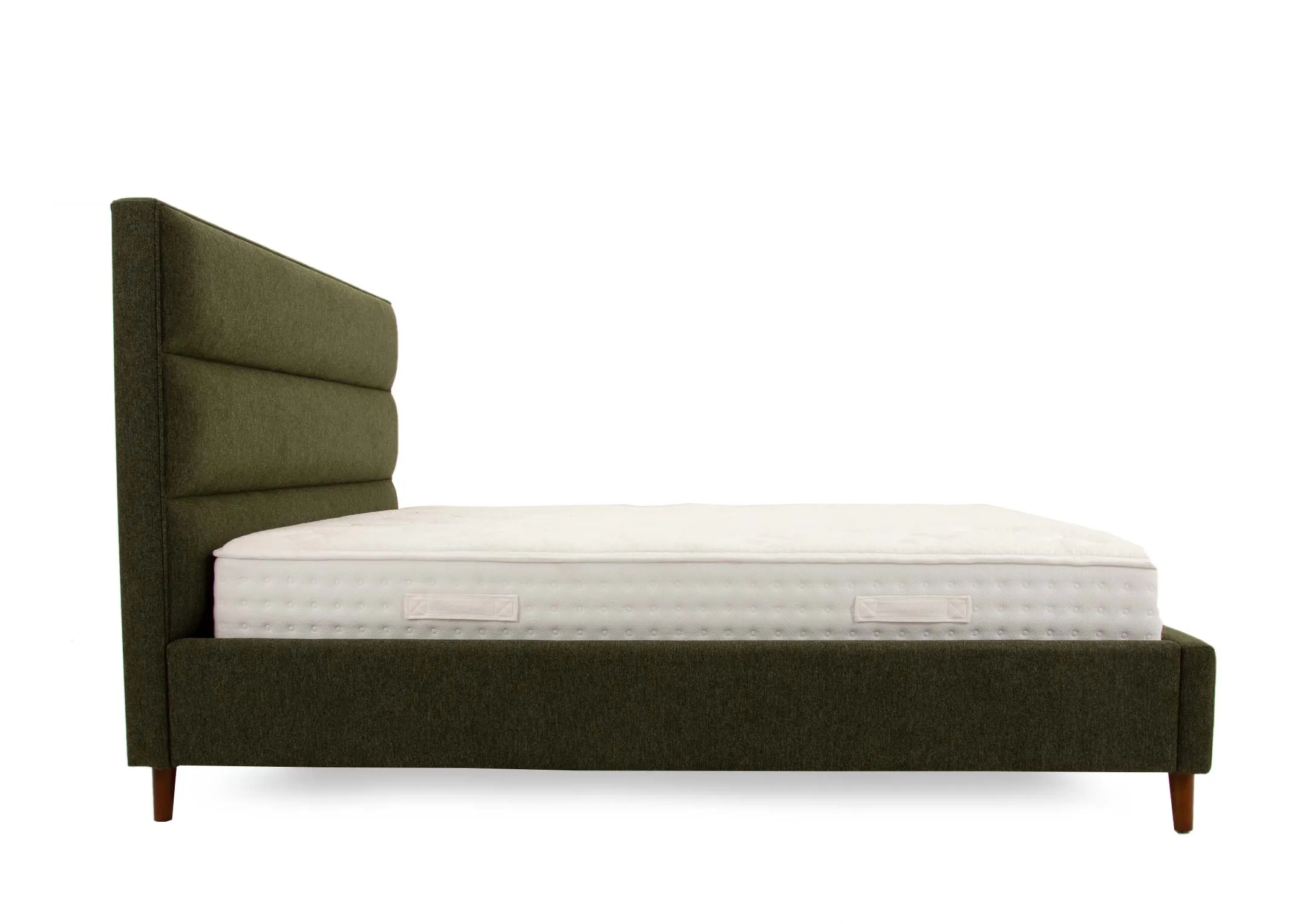 A dimension image of the Ebony 6ft Green Bedframe with 197cm x 222cm x 130cm