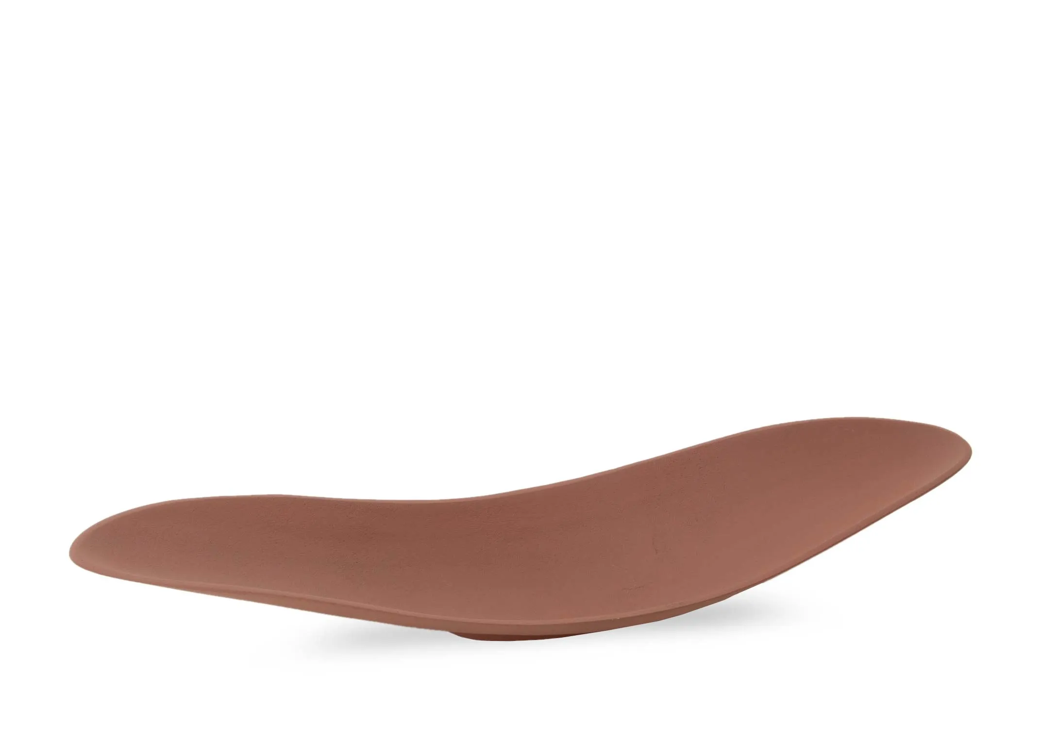 A diemnsion image of the terracotta Boat Dish with 59cm x 9cm x 17cm