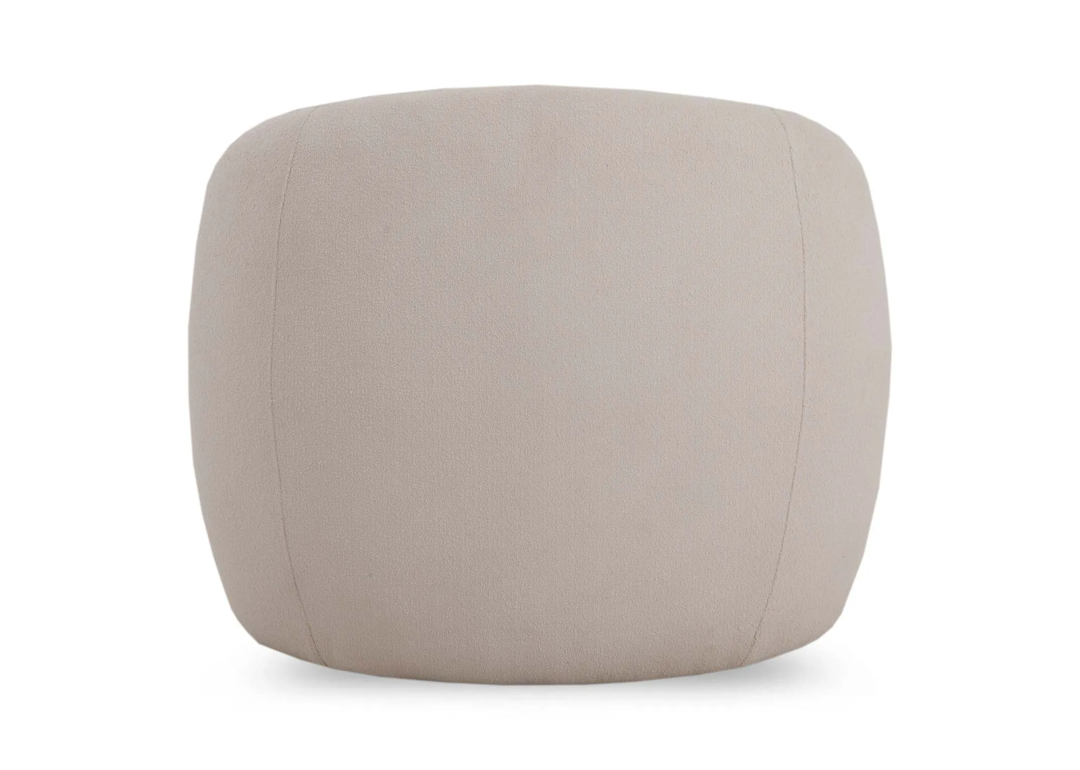 An off white boucle fabric accent chair from EZ Livings Florance Range. Back view of finish