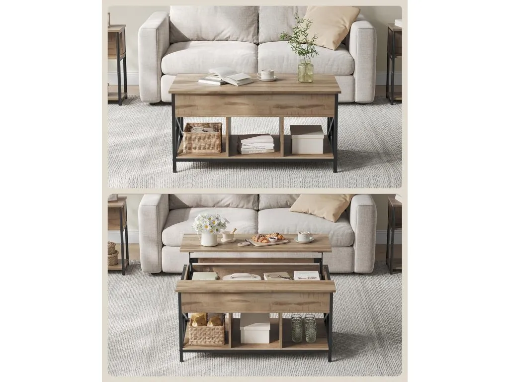 Lift Top Storage Coffee Table - Ezra