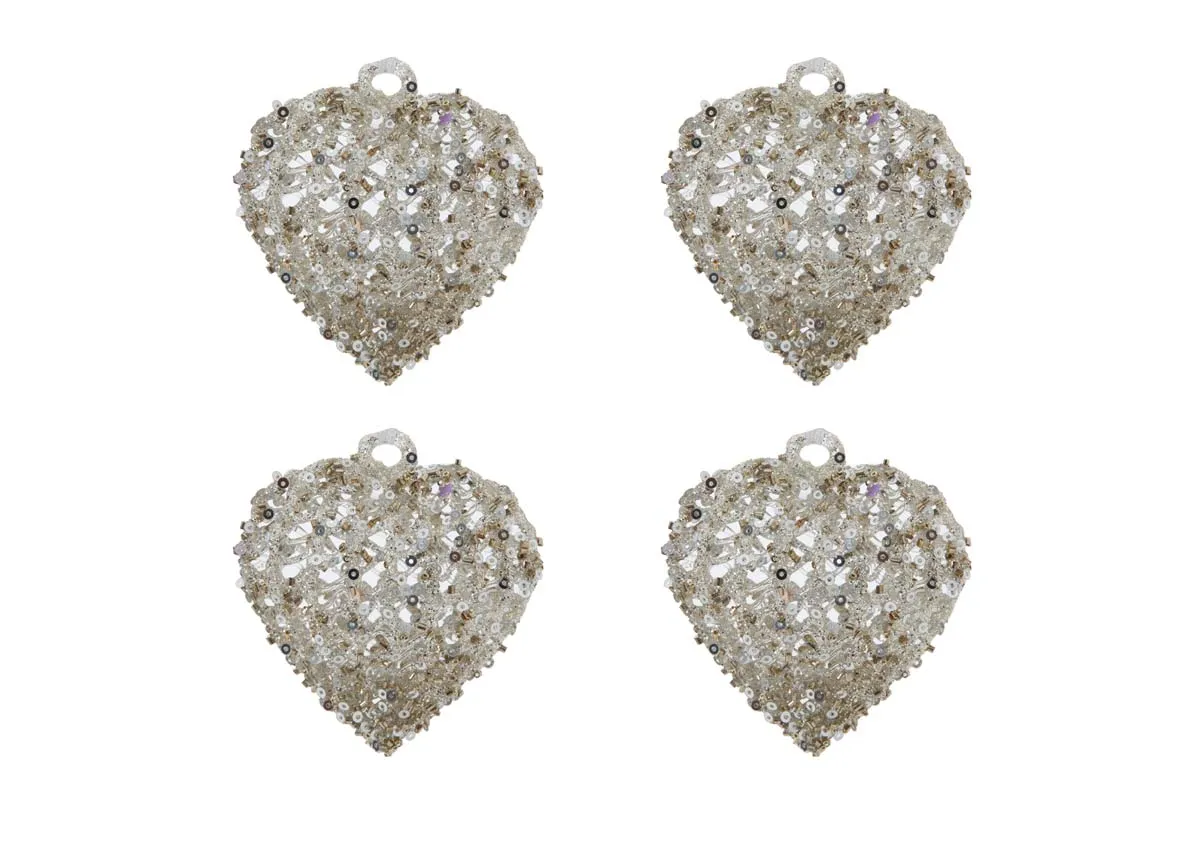 Set of 4 8cm Silver Baubles - Step Into Christmas