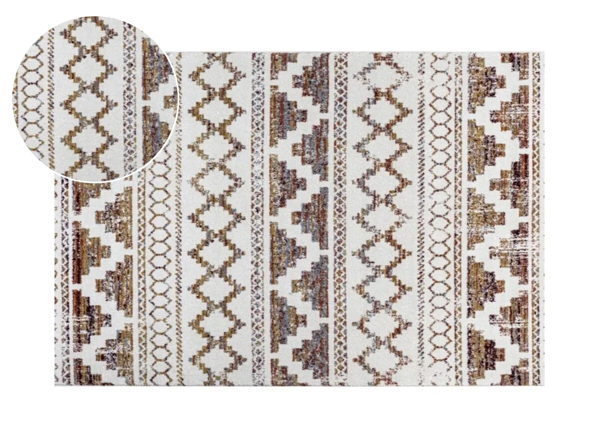 Brown Aztec 120cm X 170cm Small Rug - Abode