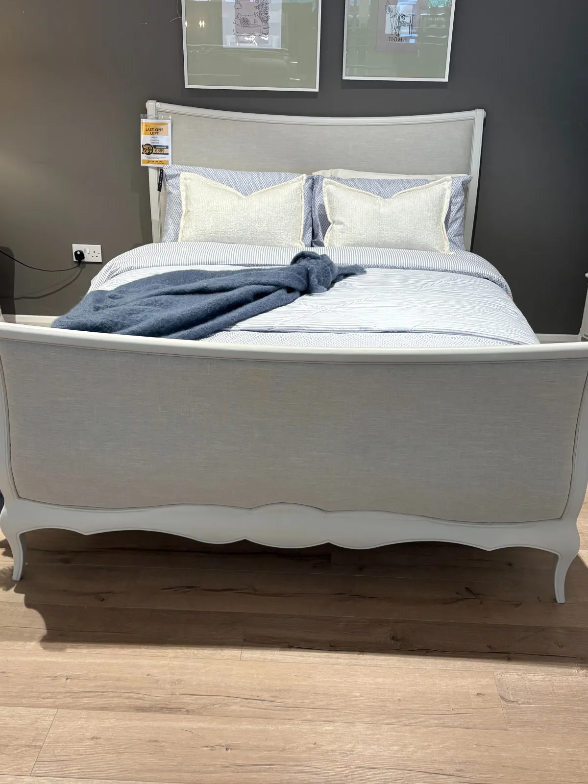 Amelie - King Size (5ft) White Oak Bed Frame (Tallaght Floor Model)
