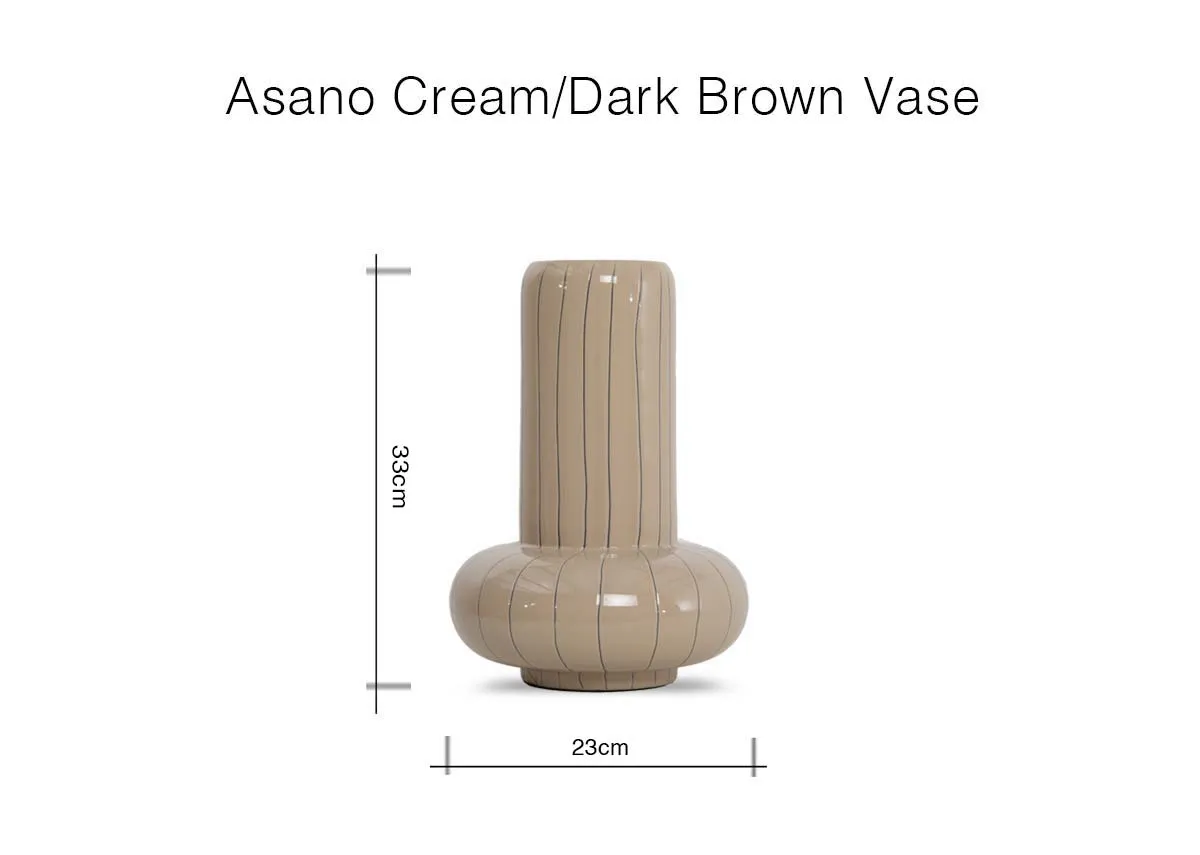 A dimension image of the Beige Vase with 23cm x 33cm