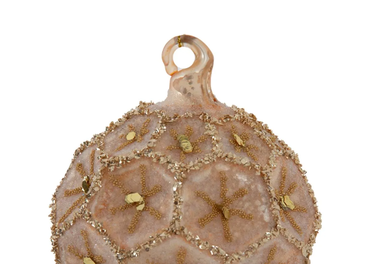 A dimension image of the Jingle Bell Rock Bauble with 8cm