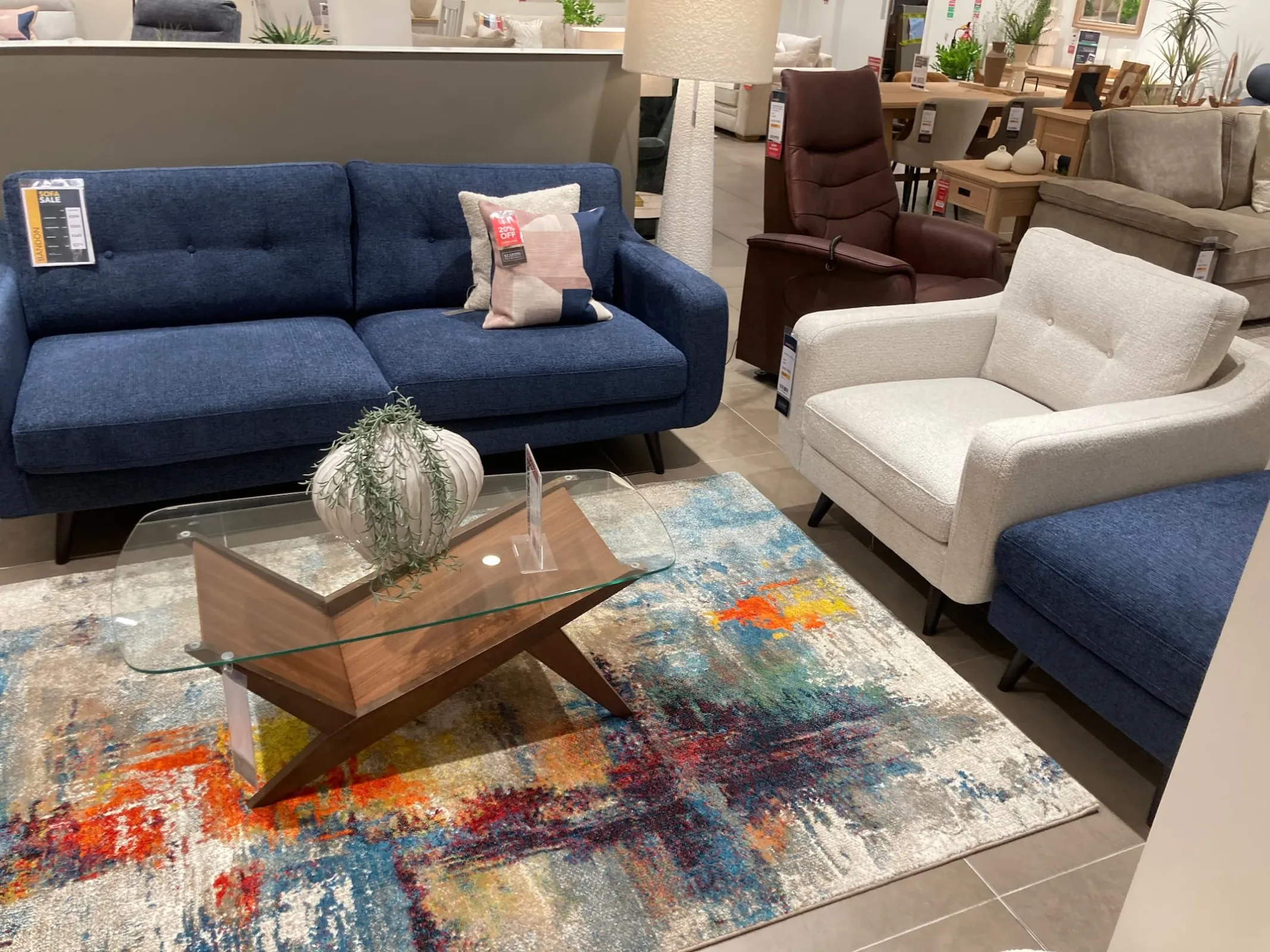 Bandon 3 Seater Sofa, Armchair & Footstool (Clonmel Floor Model)