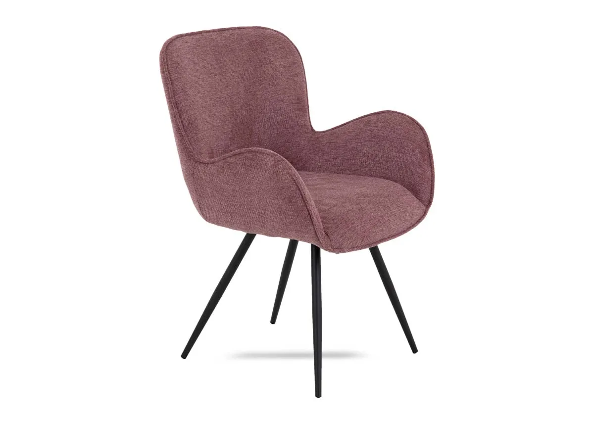 A dimension image of the Lilllie Plum Dining chair with 60cm x 60cm x 87cm