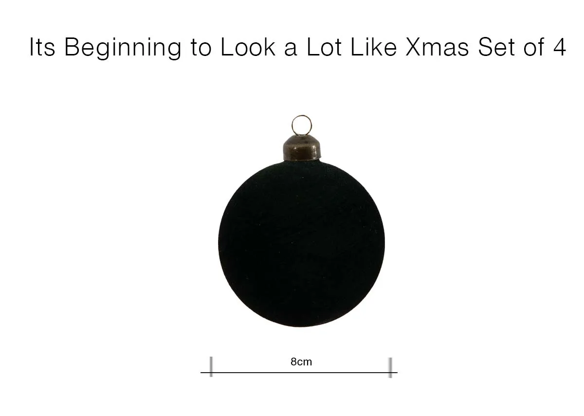 A dimension image of the Its beginning to Look like Christmas Bauble with 8cm