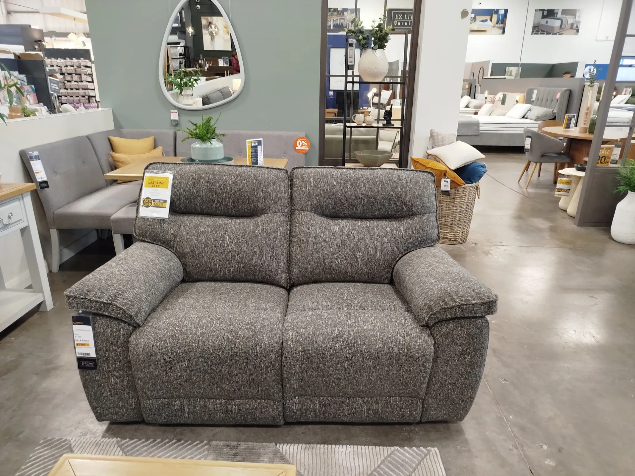 Cairns 2 Seater Recliner Sofa (Naas Rd Floor Model)