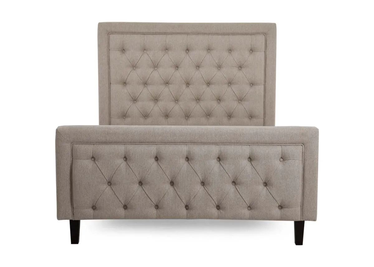 A dimension image of the Majestic Cream Bedframe with 167cm x 225cm x 135cm