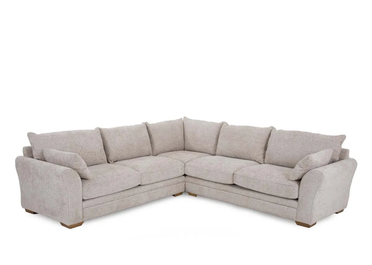 Beige Fabric Corner Sofa - Skyline