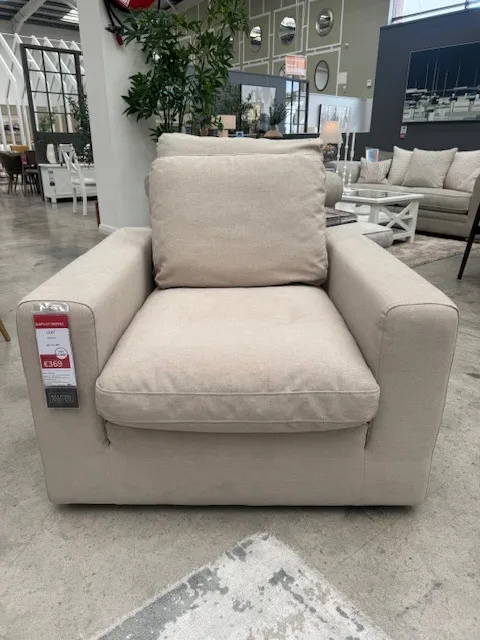 Cozy - Beige Easy Clean Fabric Cuddler (Tullamore Floor Model)