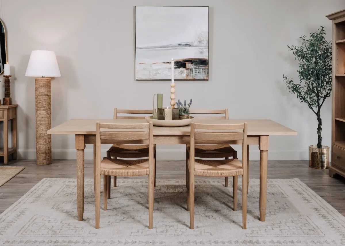 120cm-160cm Extendable Oak Dining Table - Dawn