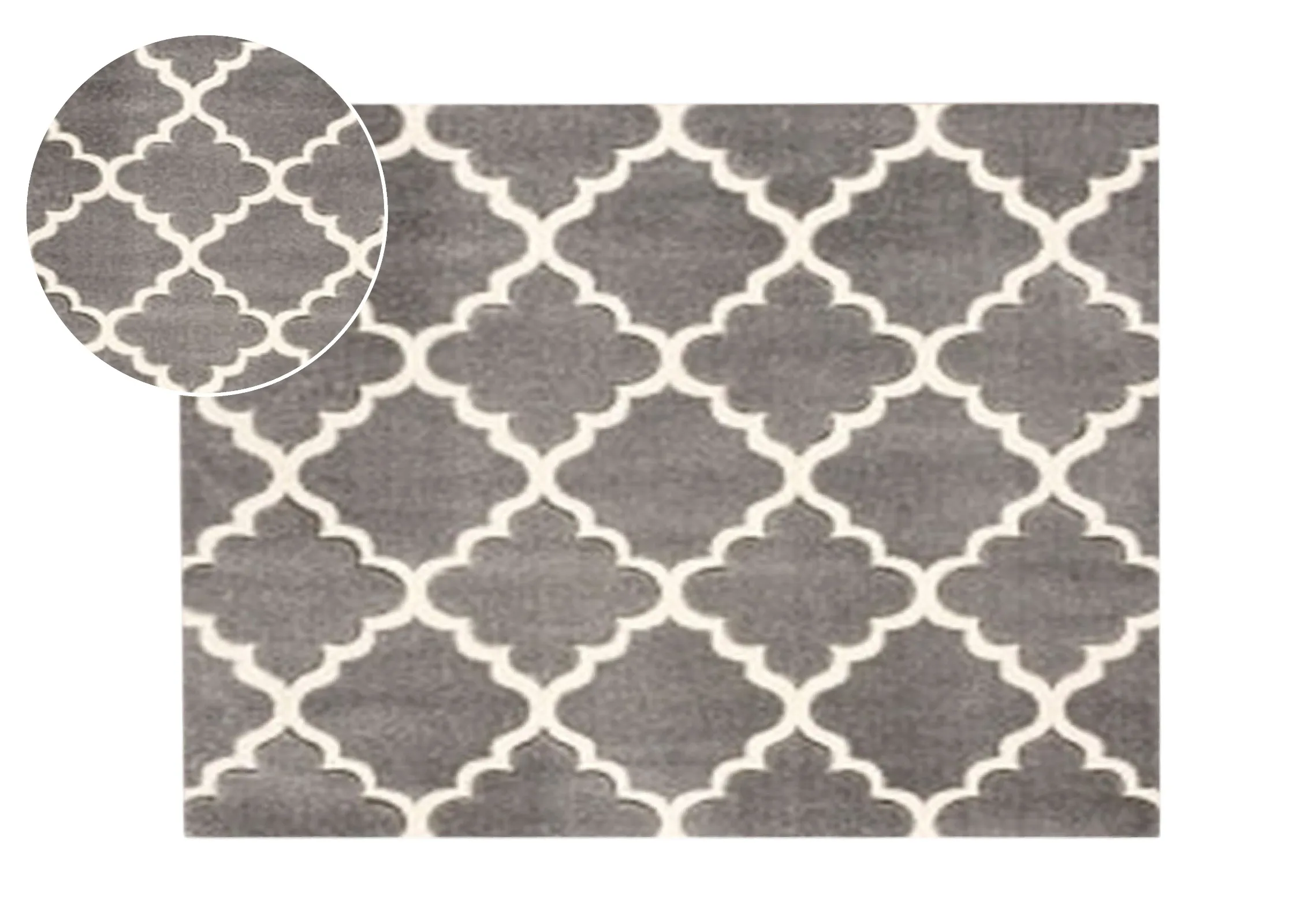 Grey 80cm x 150cm XSmall Rug - Delia