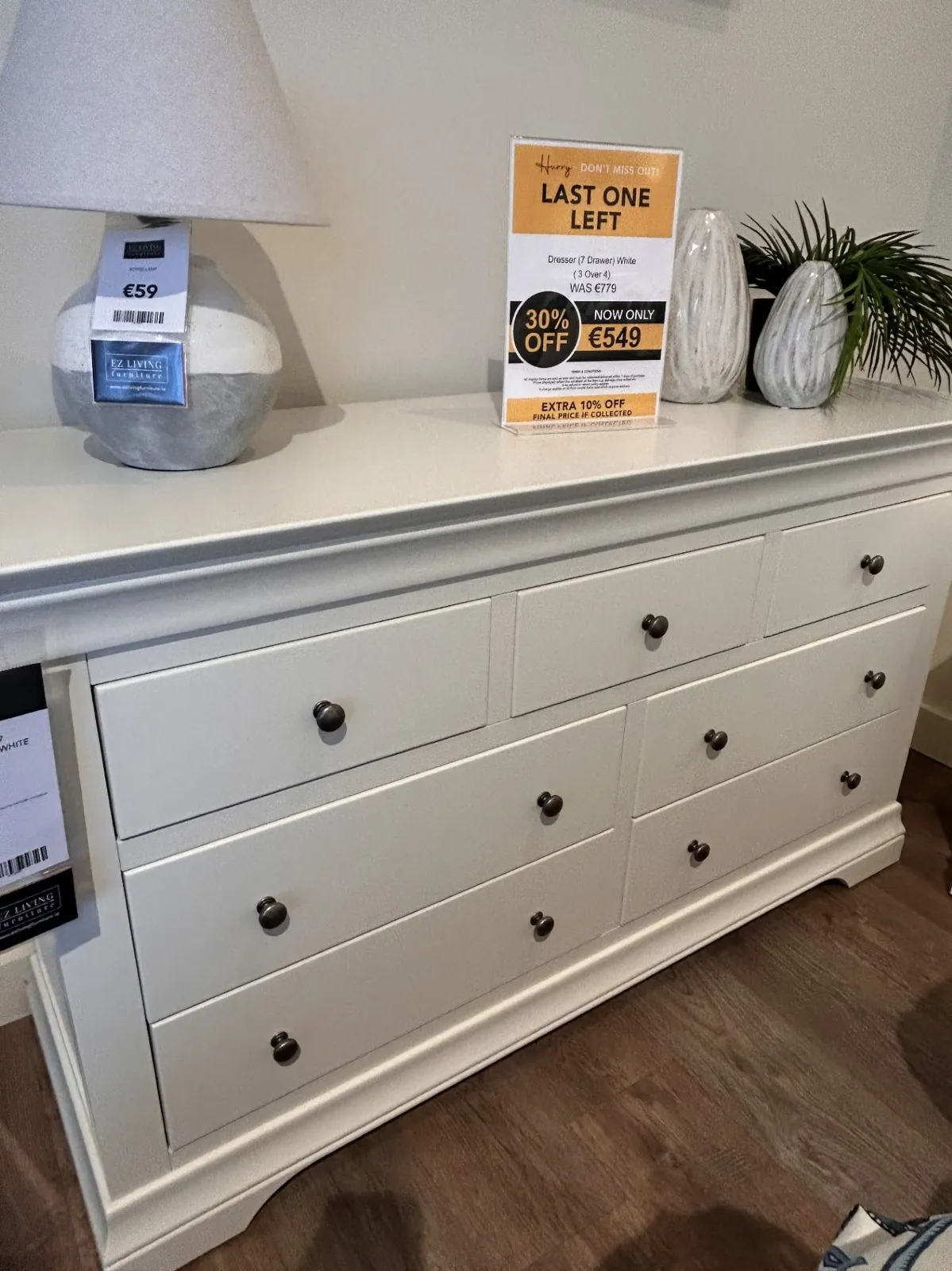 Dove White Dresser 7 Drawer (Waterford Floor Model)