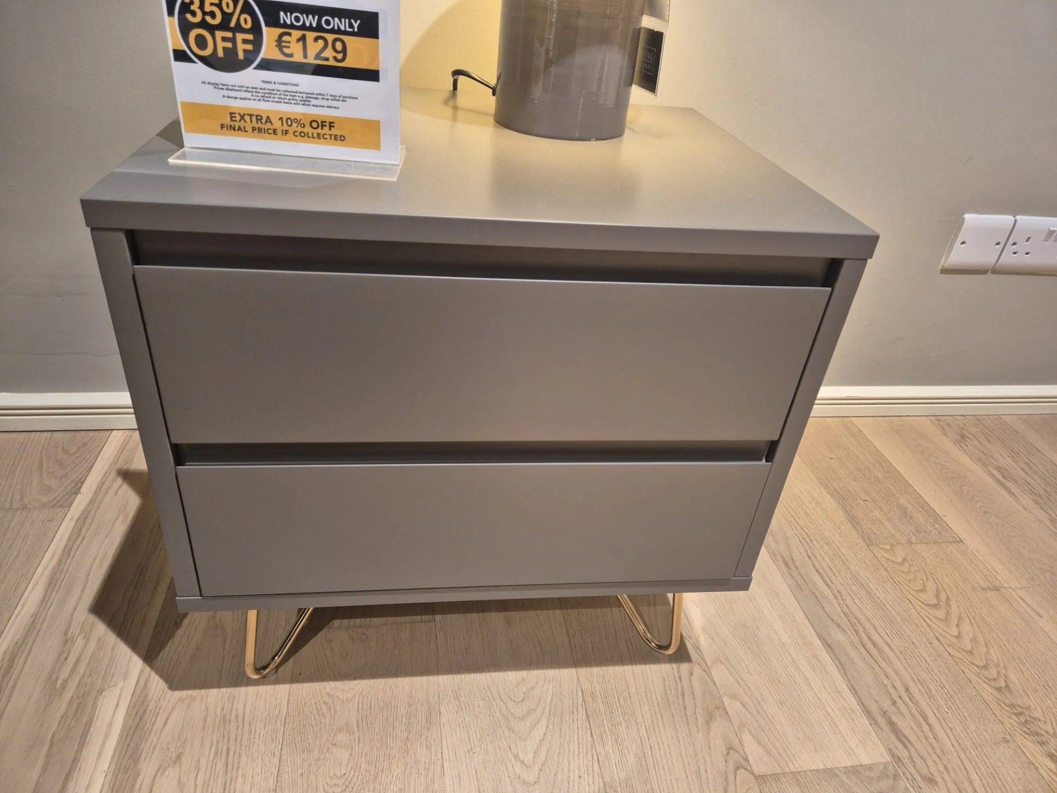 Elle Grey Locker (2 Drawer) (Sligo Floor Model)