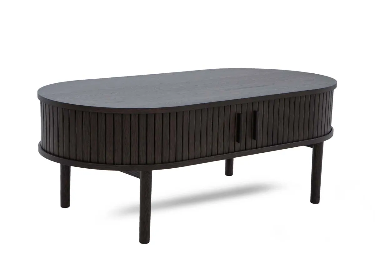 Espresso Oak Oval Coffee Table - Nola