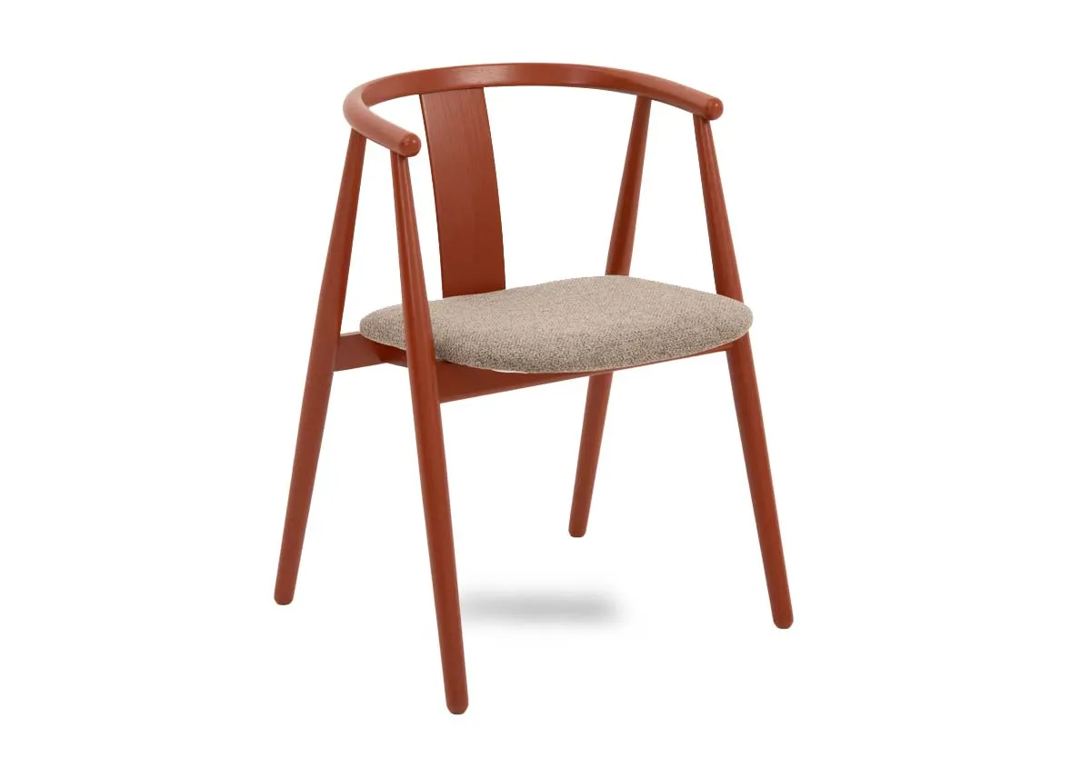 Terracotta Dining Chair with Beige Cushion - Relate