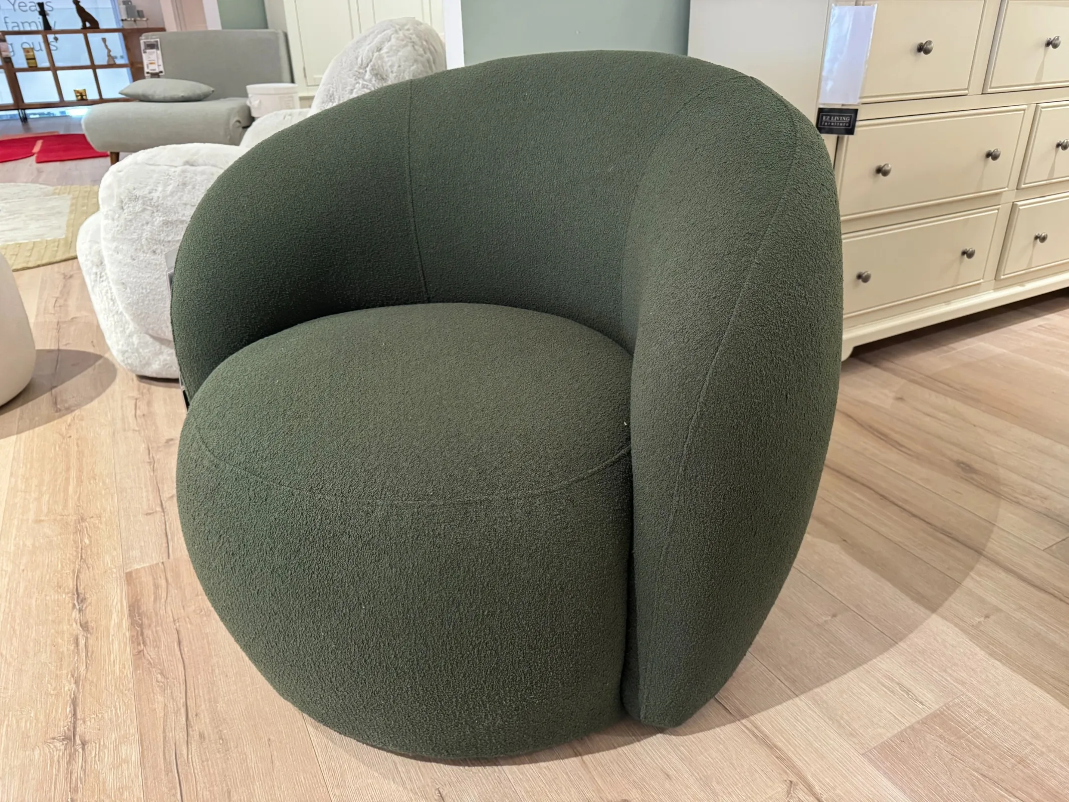 Florance Green Boucle Accent Chair (Tallaght Floor Model)