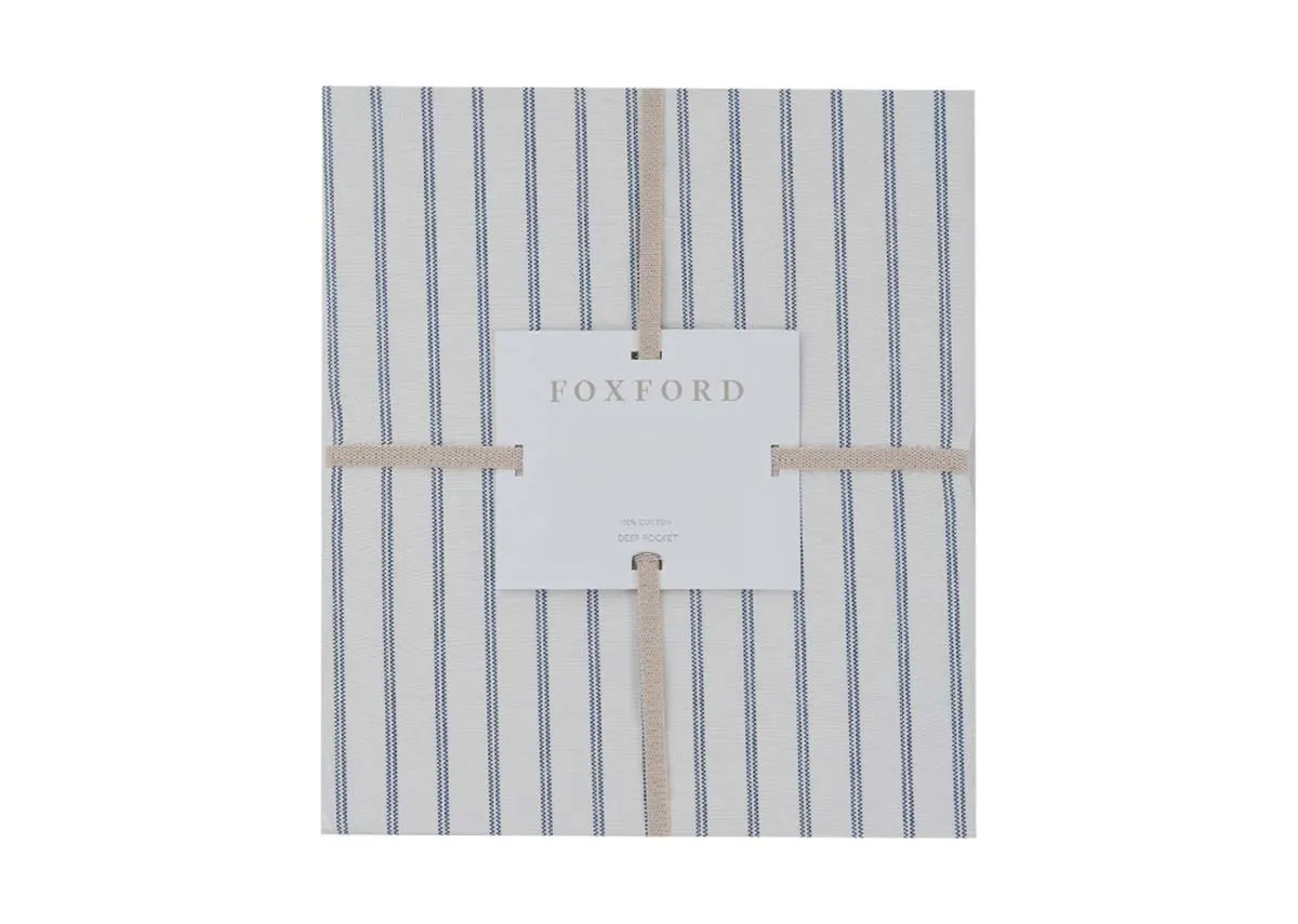 Single (3ft) Pinstripe Fitted Sheet - Emma by Foxford