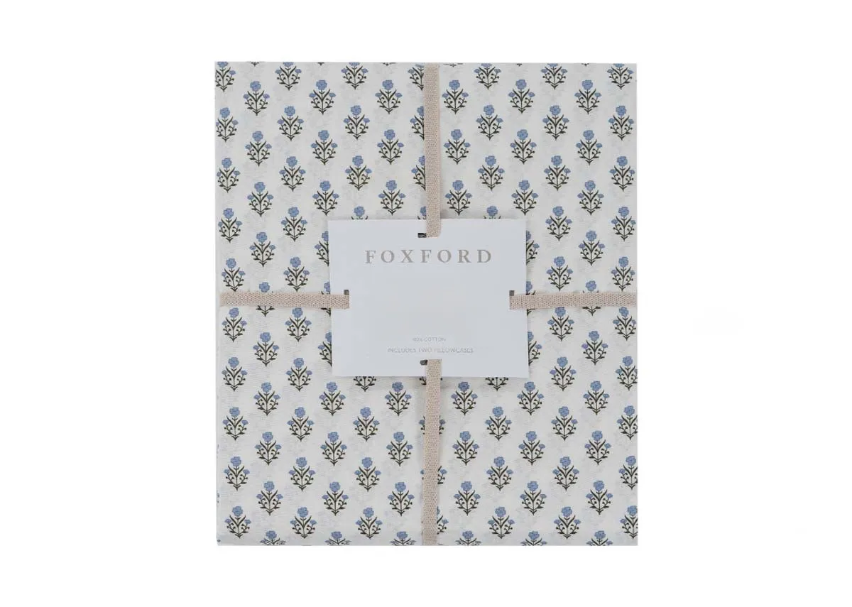 Double (4ft6) White Motif Duvet Set - Emma by Foxford