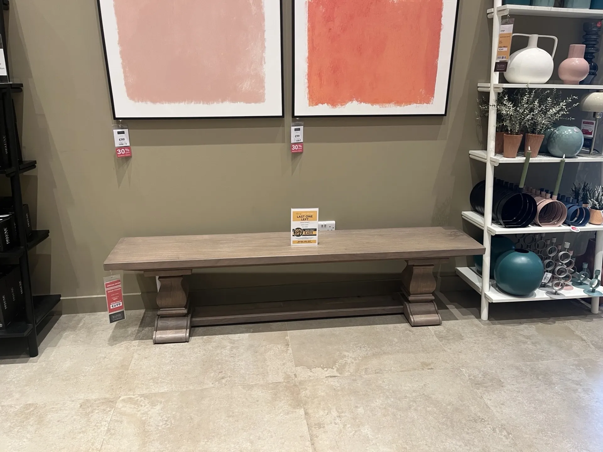 Gold Coast 200cm Vintage Wood Dining Bench (Malahide Rd Floor Model)