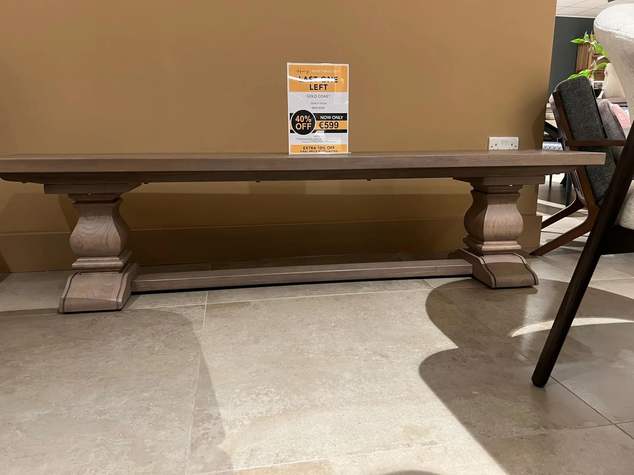 Gold Coast Bench 200cm (Cavan Floor Model)