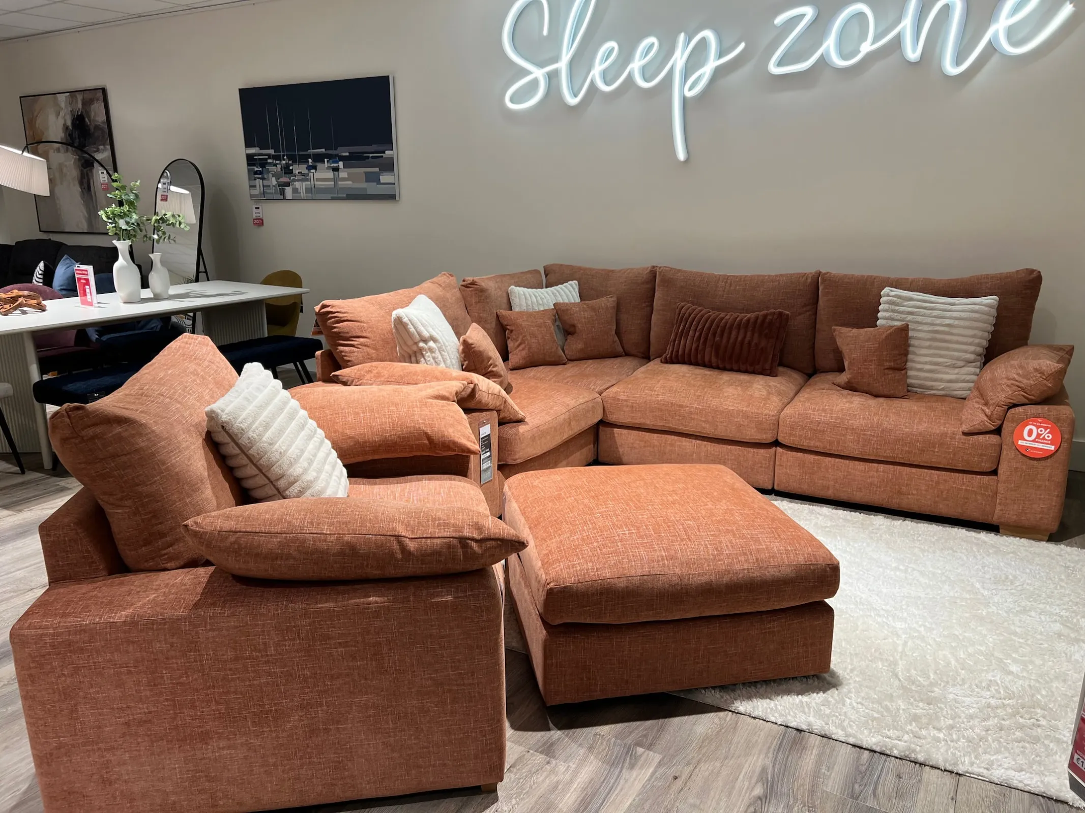 Gracie Corner Group & Armchair & Footstool (Cavan Floor Model)