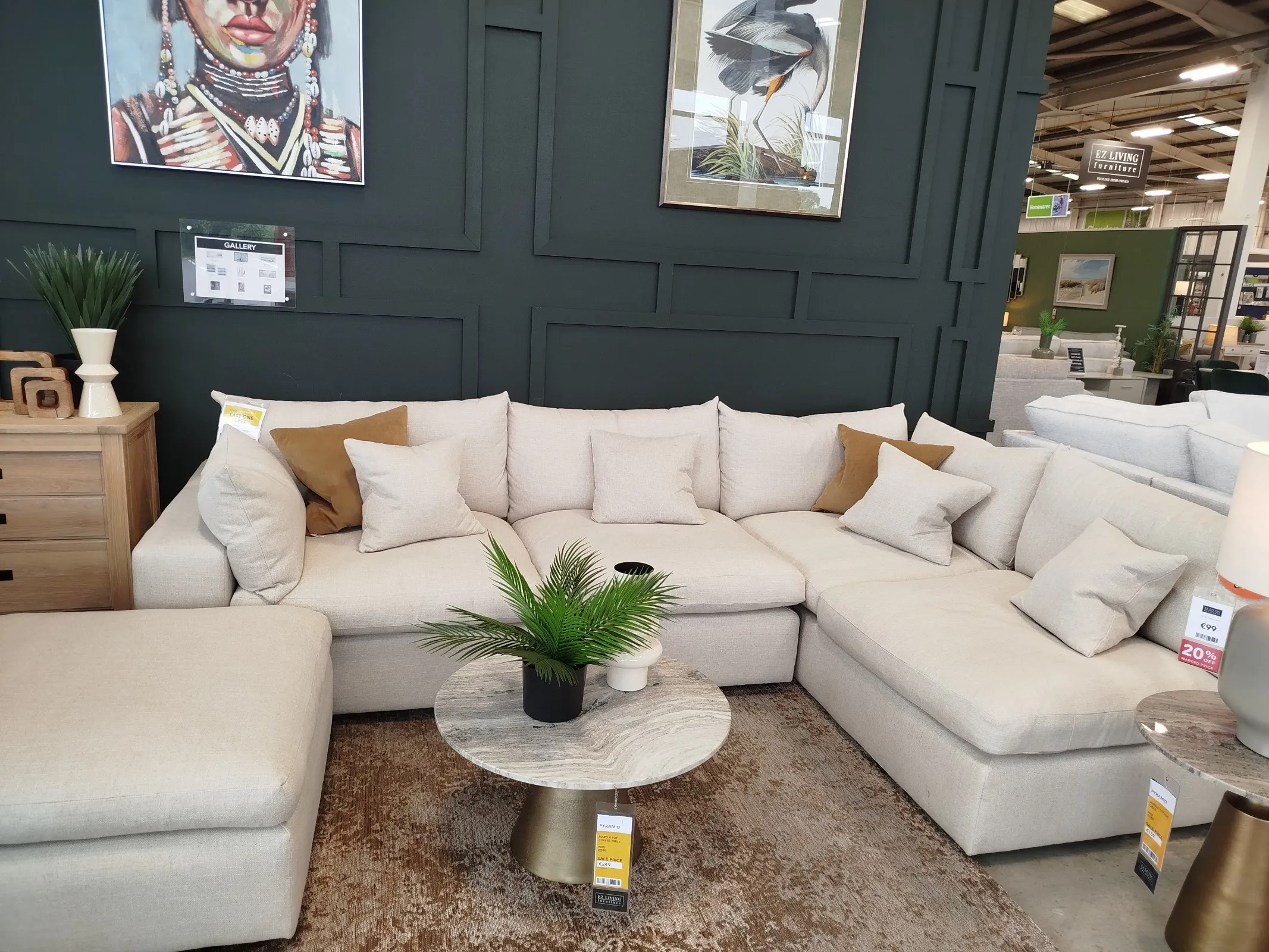 Bunratty LHF Corner Group & Footstool (Naas Rd Floor Model)