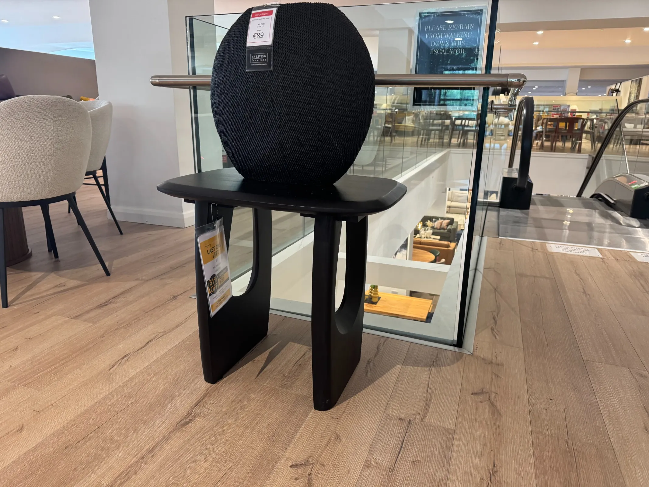 Jet Black Mango Side Table (Tallaght Floor Model)