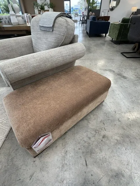 Kilronan Large Gold Fabric Footstool (Tullamore Floor Model)