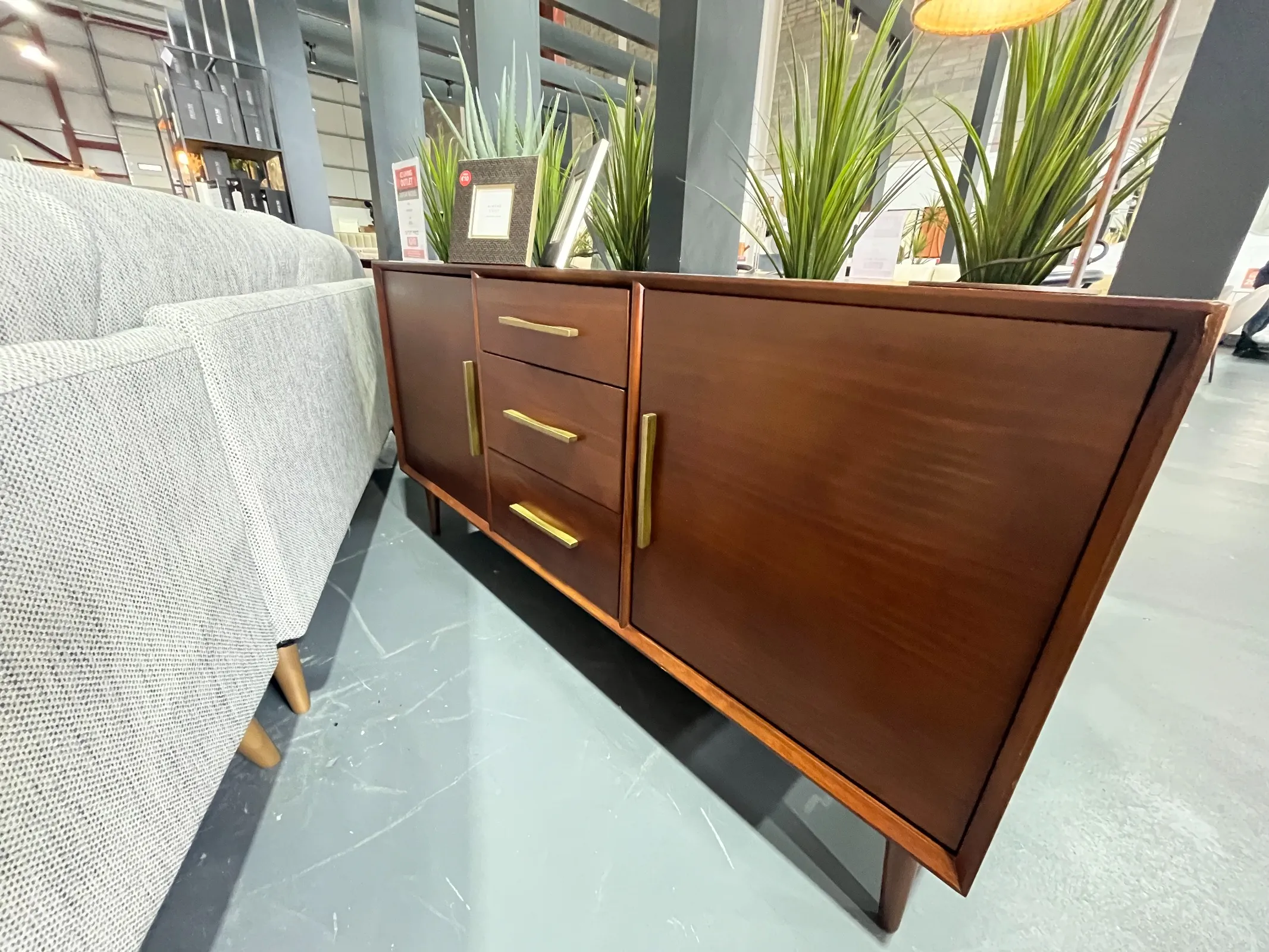 Leya 2 Door 3 Drawer Dark Pine Sideboard (Ashbourne Floor Model)