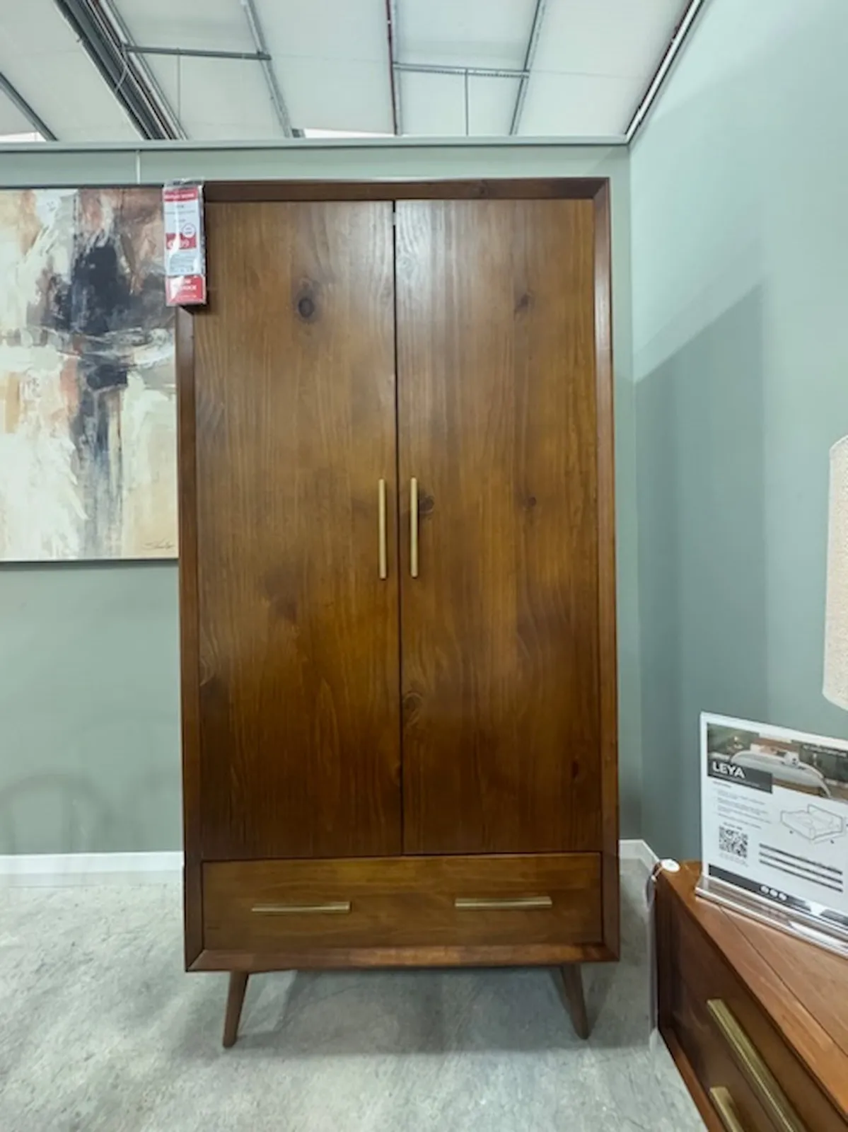 Leya Wardrobe (2 Doors & 1 Drawer) (Tullamore Floor Model)