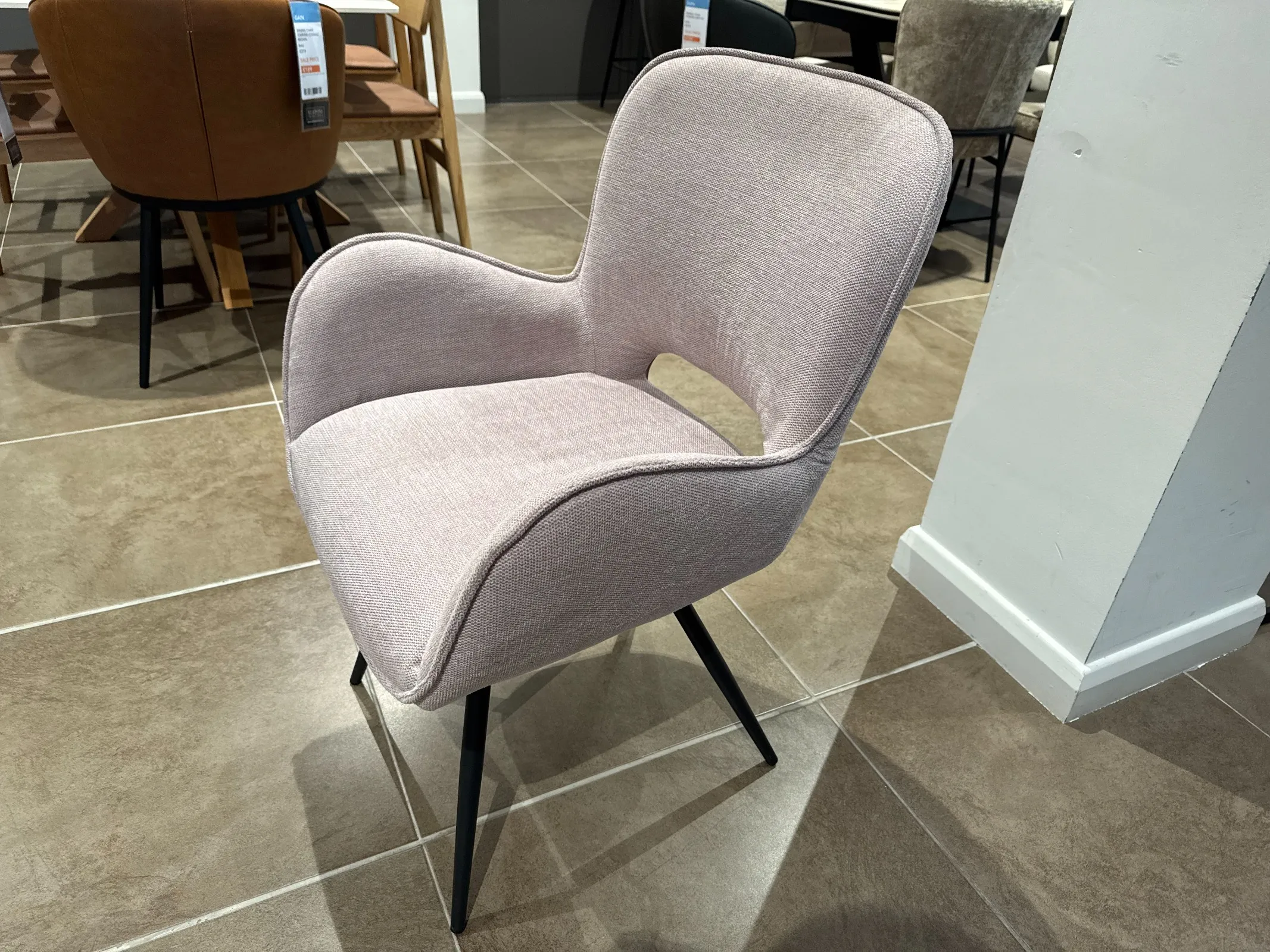 LILLIE DINING CHAIR DUST PINK (Tallaght Floor Model)
