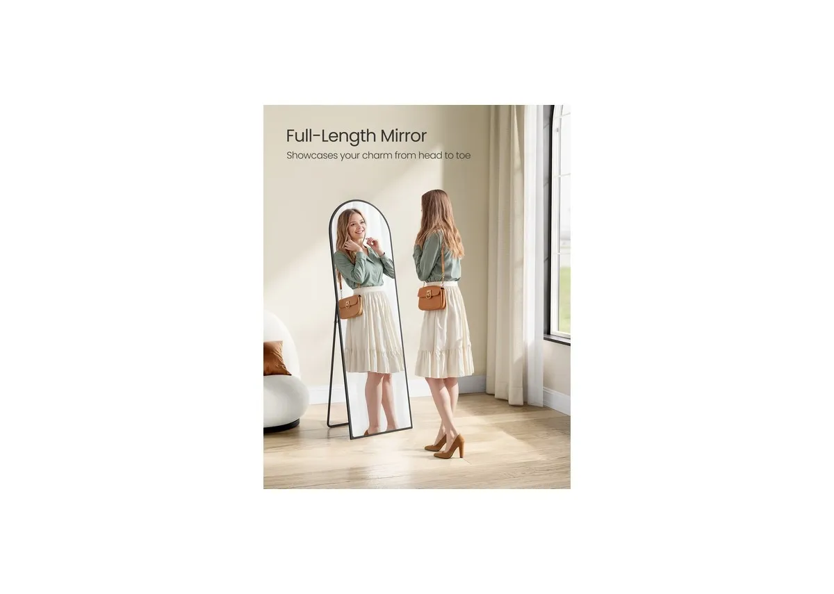 Black Full Length Standing Mirror - Lumiere