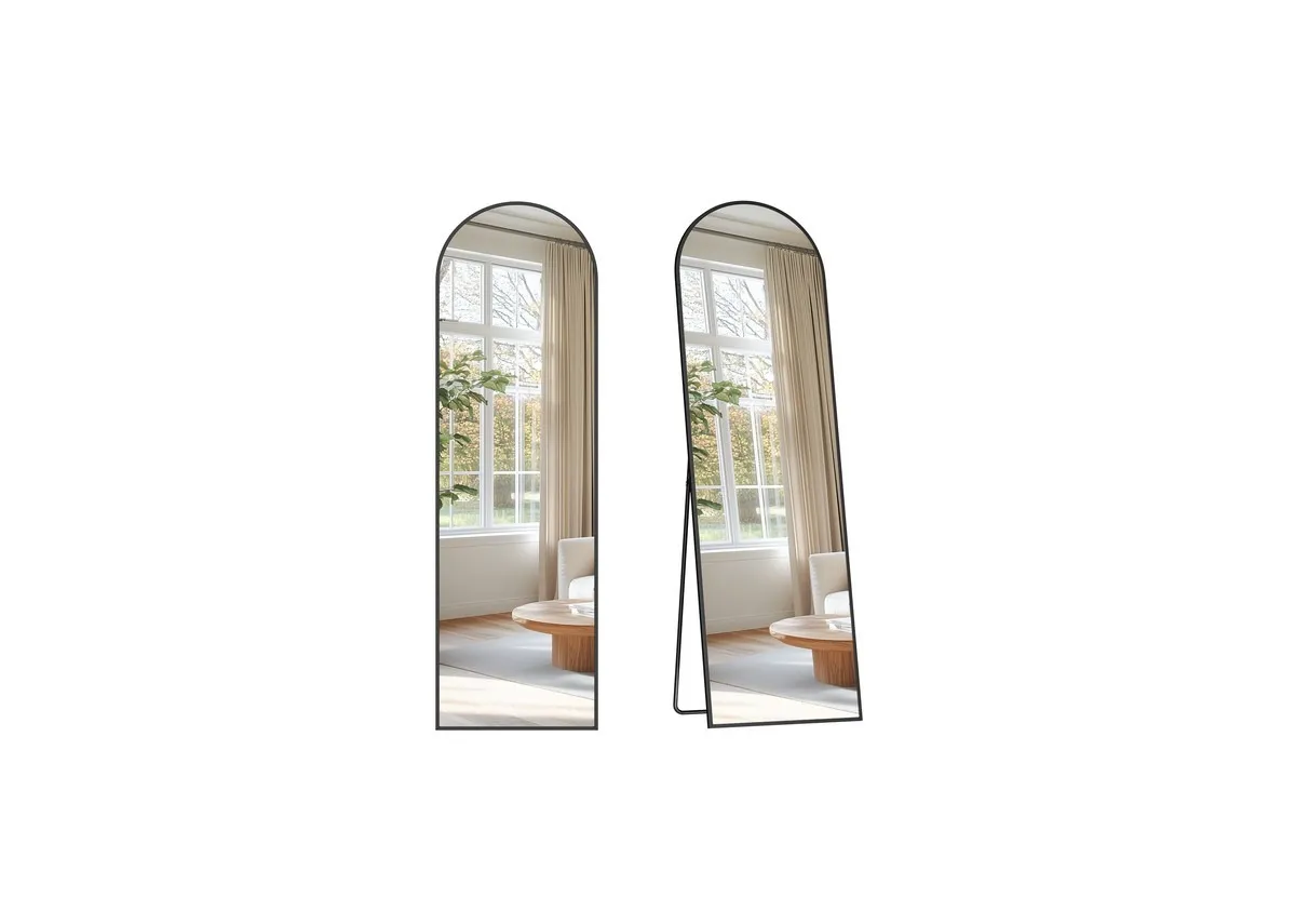 Black Full Length Standing Mirror - Lumiere
