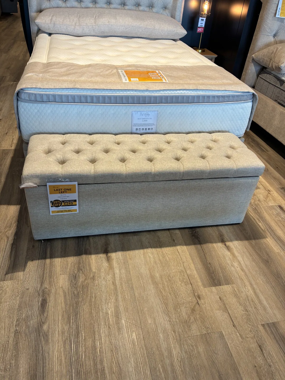 Majestic Linen Fabric Blanket Box (Carlow Floor Model)