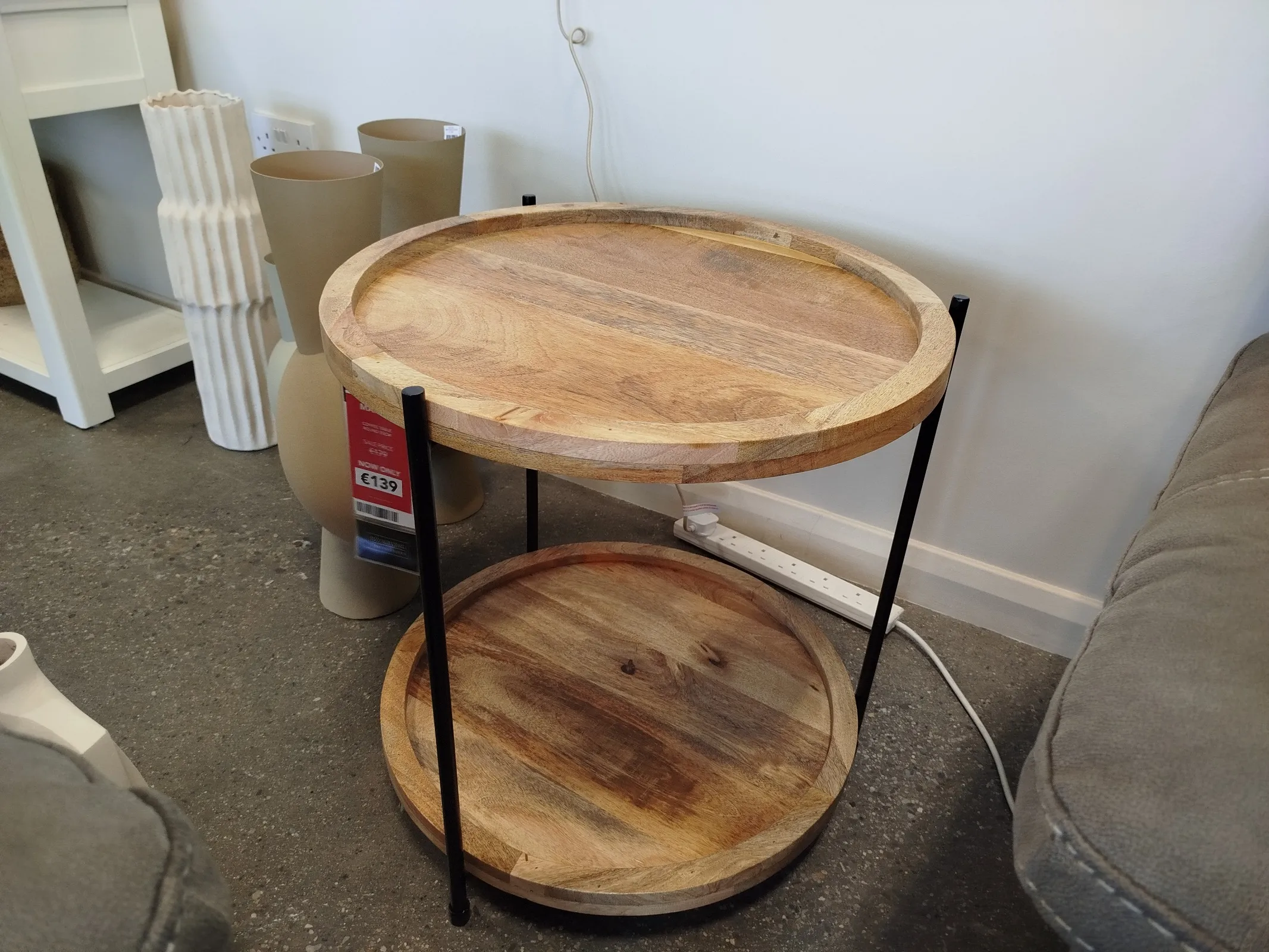 Mango - Natural Round Coffee Table (Naas Road Floor Model)