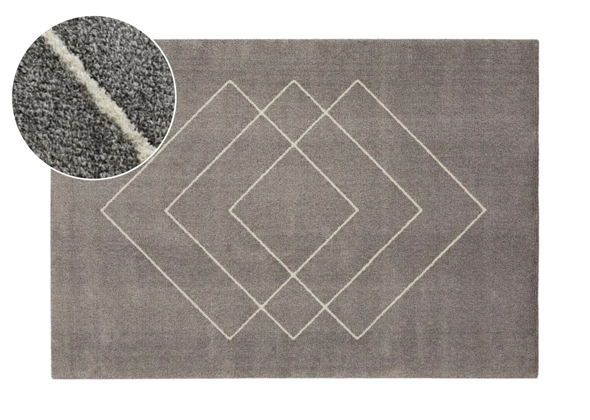 120cm x 170cm Grey Small Rug - Mattie