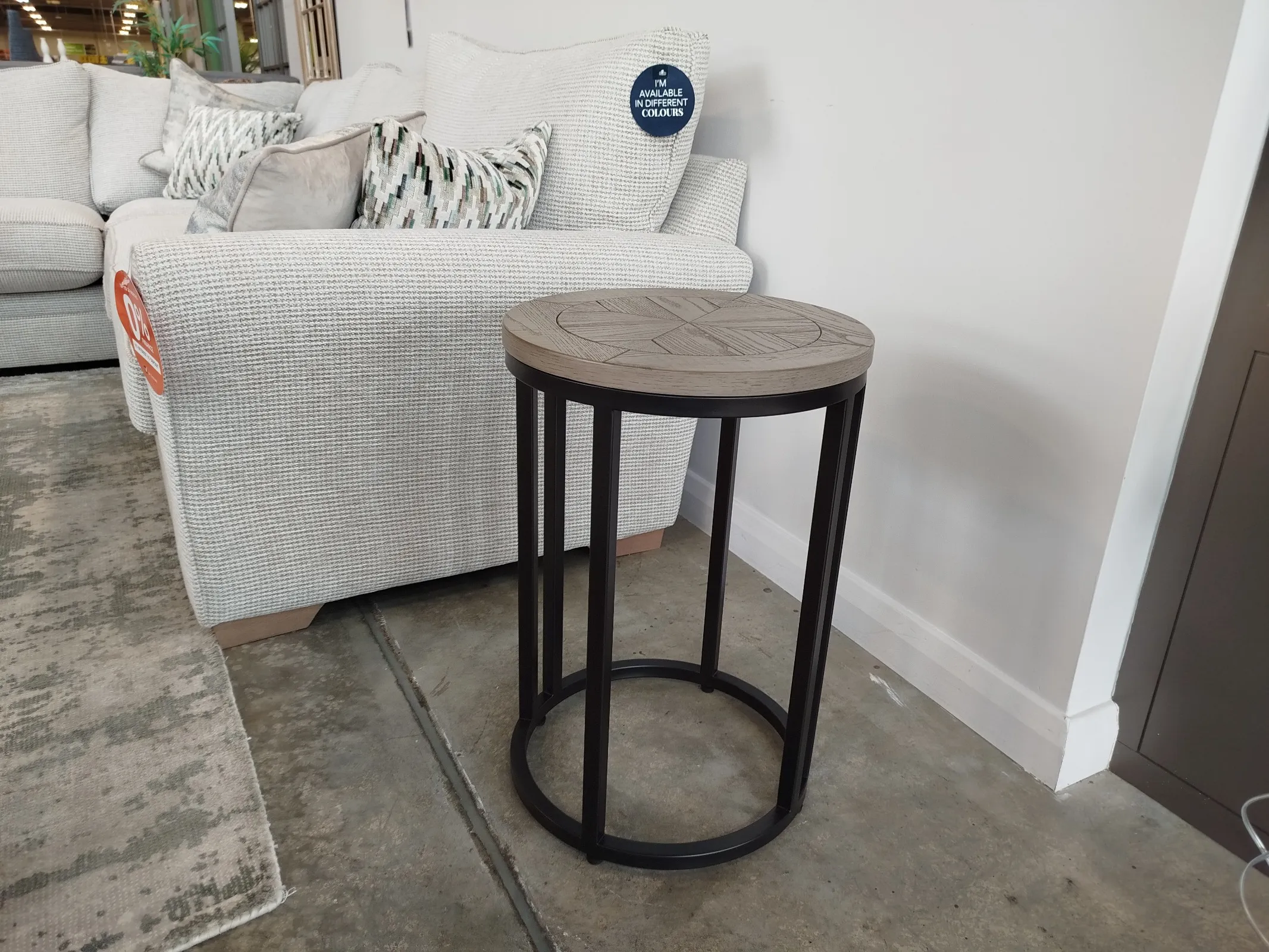 Monroe Grey Ash Side Table (Naas Road Floor Model)