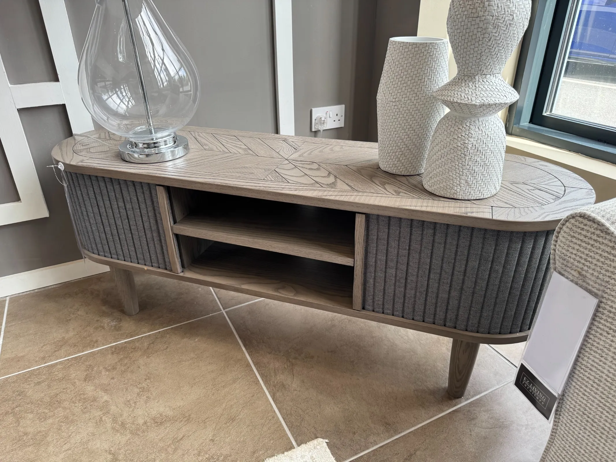 Monroe  2 Door Grey Ash TV Unit (Tallaght Floor Model)